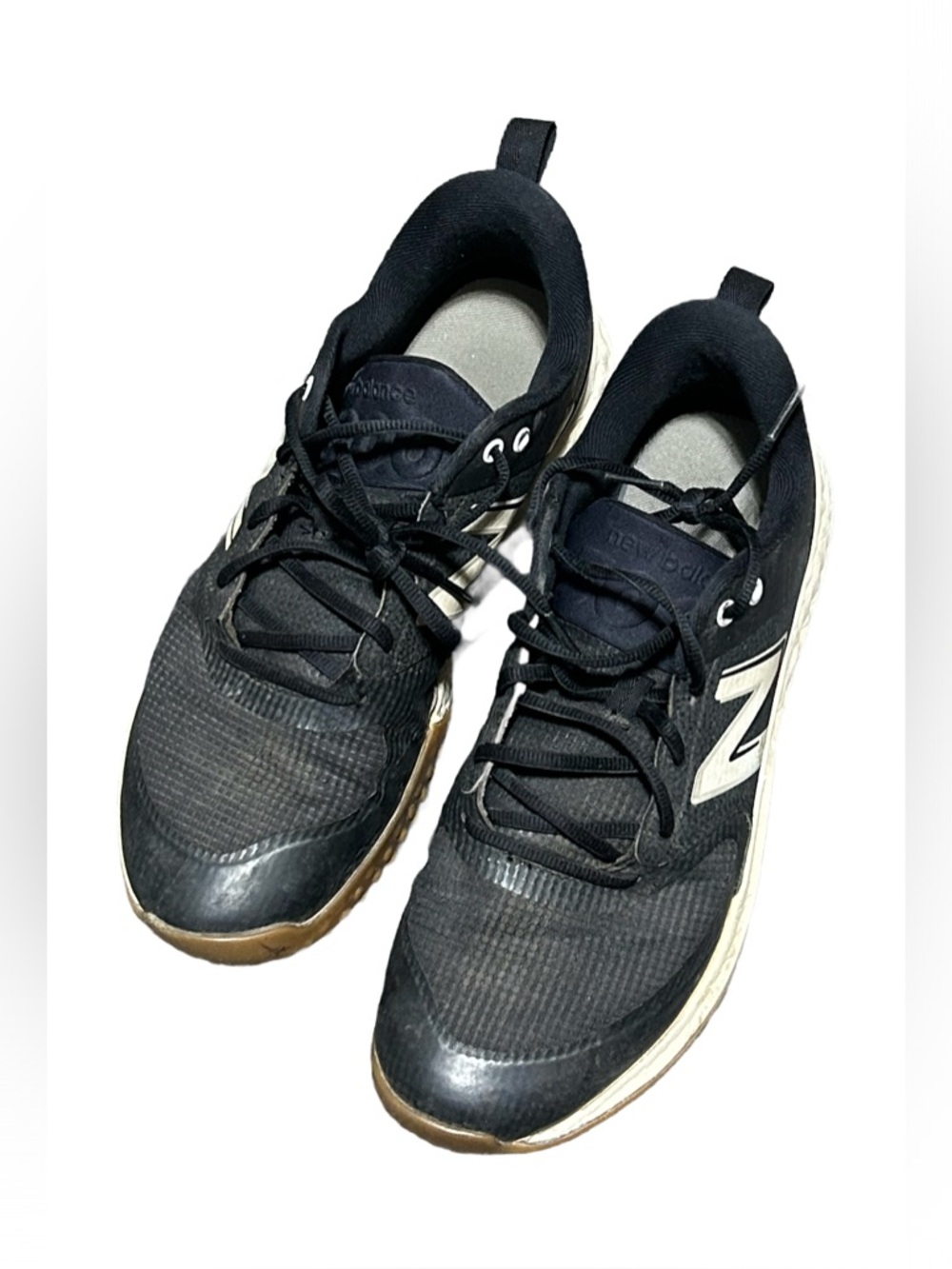 New Balance Men’s Black Sneakers with White Logo